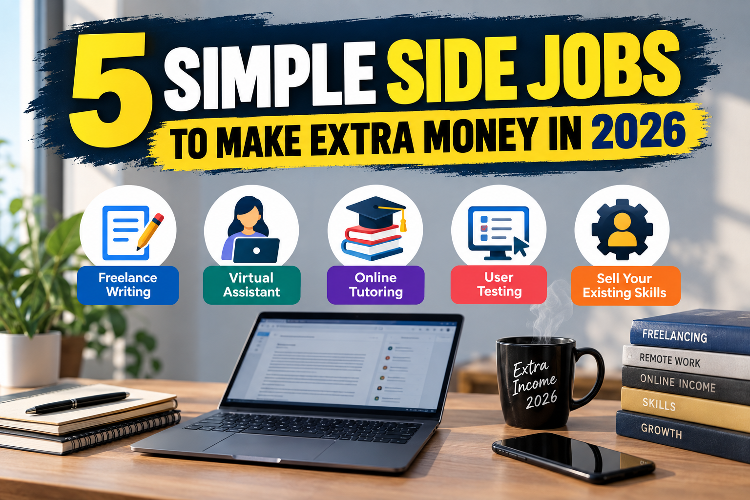 5 simple side jobs for extra income